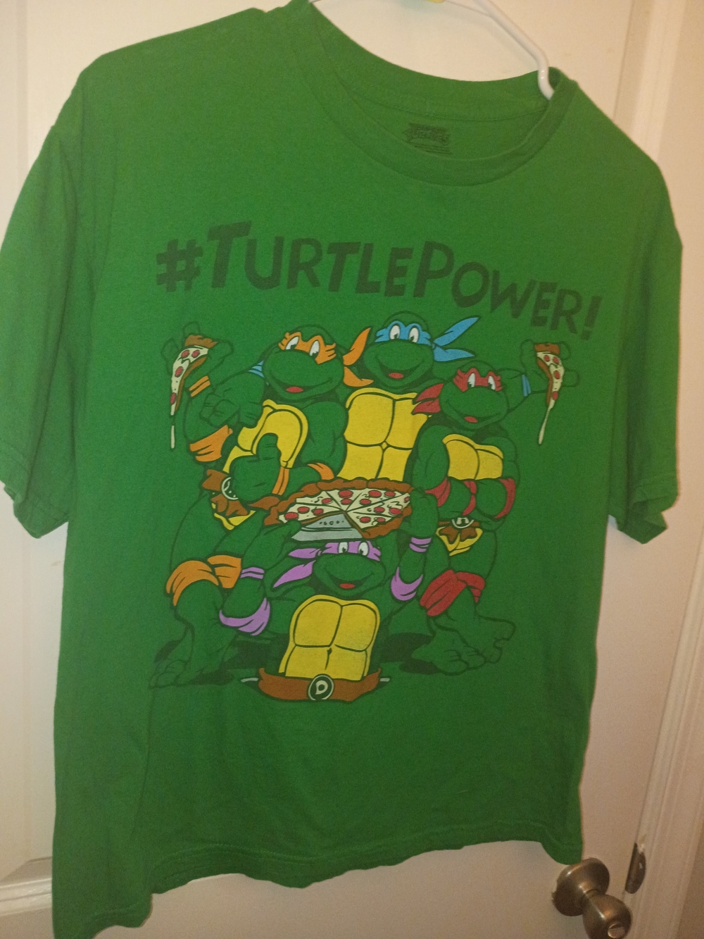 Teenage Mutant Ninja Turtles #TurtlePower Green Short Sleeve Tee - Picture 2 of 5